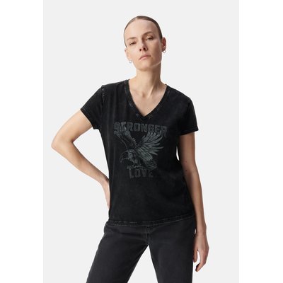 Tee-shirt col rond visuel rock aigle IKKS