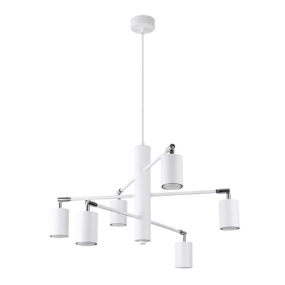 Suspension Acier Blanc GU10 6 Lemmi EDEN