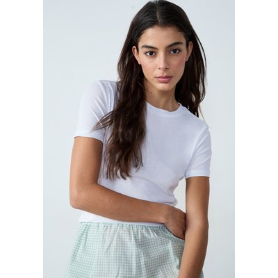 T-shirt manches courtes côtelé en coton SALVA ETAM