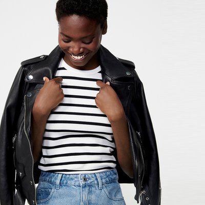 Blouson motard en cuir, Signature THELMA LA REDOUTE COLLECTIONS