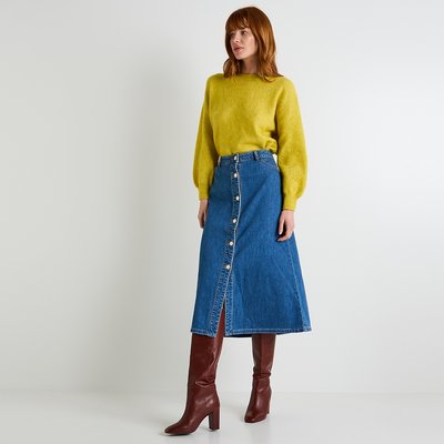 Jupe longue en denim GRAIN DE MALICE