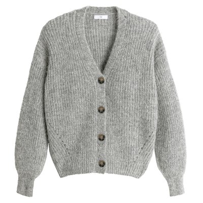 Gilet col V, alpaga mélangé, Signature GILDAS LA REDOUTE COLLECTIONS