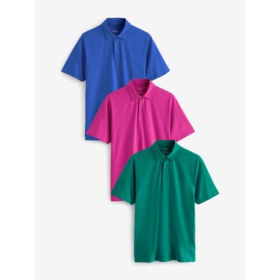 Polos en jersey à manches courtes, lot de 3 NEXT