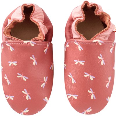Chaussons cuir bébé Anna les libellules TICHOUPS