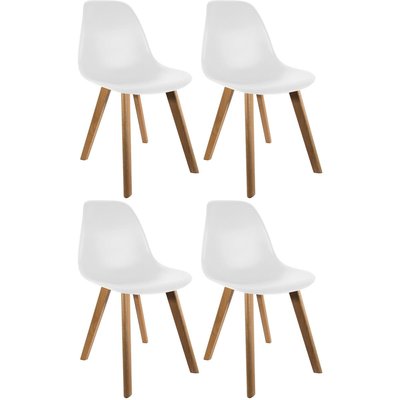 Chaise scandinave en hëtre et polypropylène (Lot de 2) Gris CMP