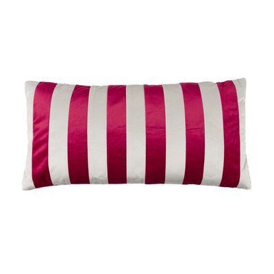 Coussin décoratif rouge et blanc 30 x 60 cm BOITE A DESIGN