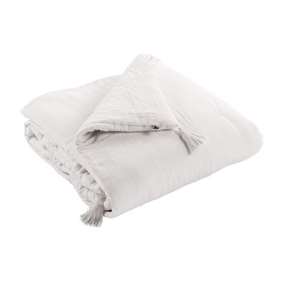 Couvre-lit double gaze de coton TERRE DE NUIT