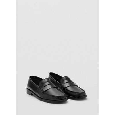Mocassins cuir froncé MANGO