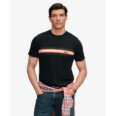 T-shirt Outdoor Stripe Logo Coupe Décontractée SUPERDRY