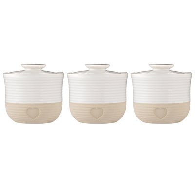 Set of 3 Rustic Charm Storage Jars MASON CASH