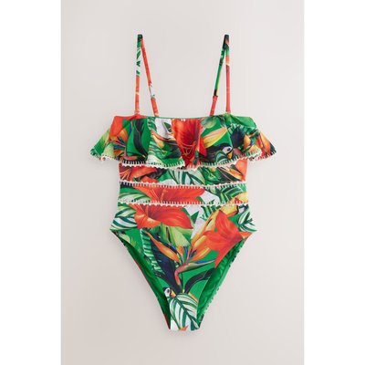Maillot de bain bandeau avec volant NEXT