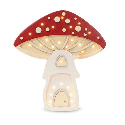 Lampe Veilleuse Maison Champignon rouge LITTLE LIGHTS