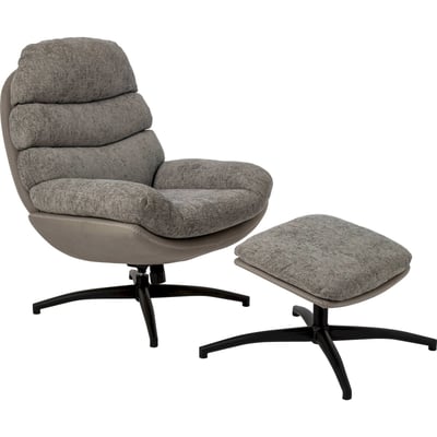 Fauteuil en métal avec repose-pieds RECOLLECTION
