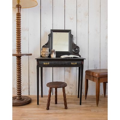 Coiffeuse en bois noir Louise N°258 - Bon état DEBONGOUT