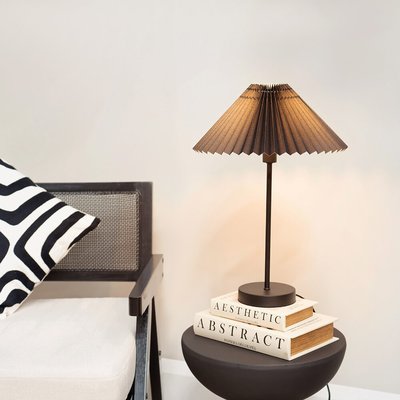 Akira Pleated Shade Table Lamp SO'HOME