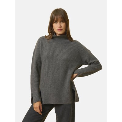Pull Col Montant 4 Fils Nuage Chiné Romy JUST CASHMERE