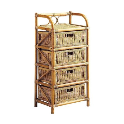 Commode en rotin avec tiroirs Tegal 4 tiroirs AUBRY GASPARD