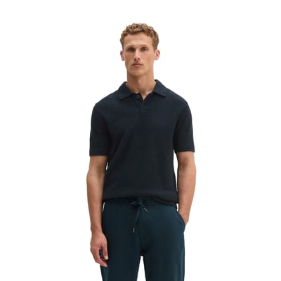 Polo en bouclette régulier en doux mélange de coton bio MARC O'POLO
