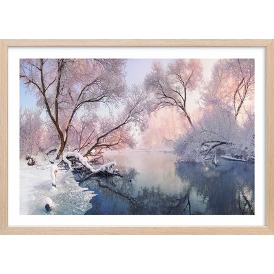 Affiche paysage Chrismas lac HEXOA