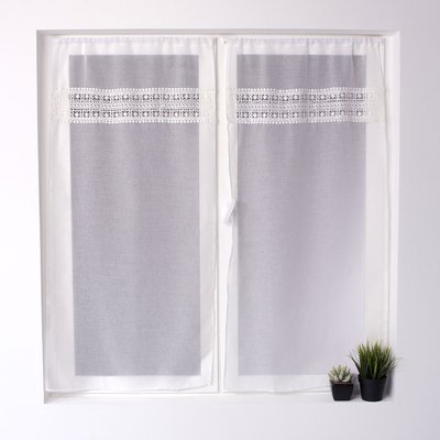 Paire de Vitrages avec Galon Macramé HOME MAISON