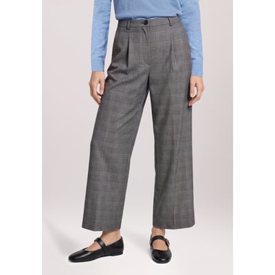 Pantalon à carreaux à jambes larges BETTY & CO