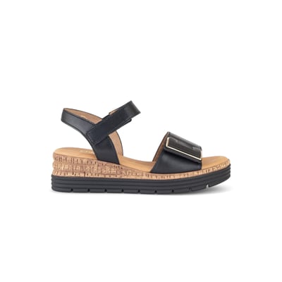 Sandales en cuir à talon compensé GABOR