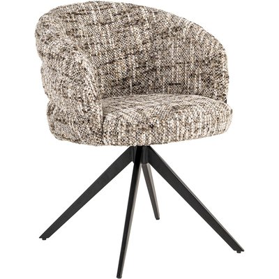 chaise pivotante design tissu  pieds noirs confort moderne RECOLLECTION