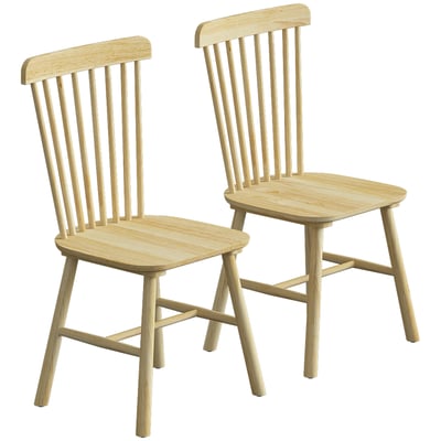 Chaise de salle à manger Bois d'hévéa Bois HOMCOM