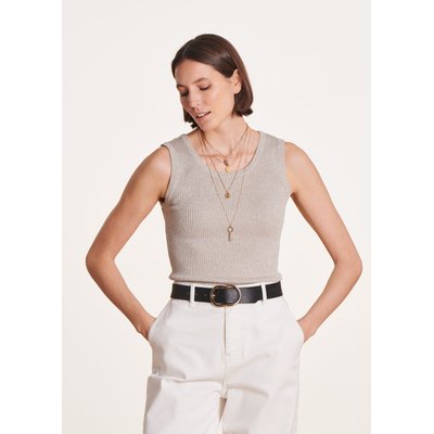 Pull sans manches en maille irisée LA FEE MARABOUTEE