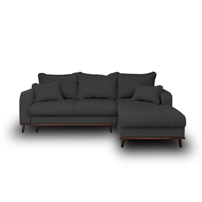 Canapé d'Angle Convertible en Velours côtelé 4 places - ALBANE LISA DESIGN