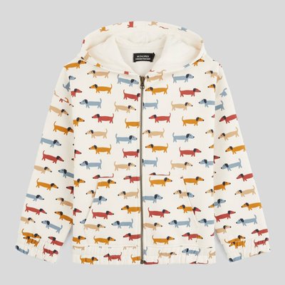 Sweat zippée imprimé en coton BIO MONOPRIX