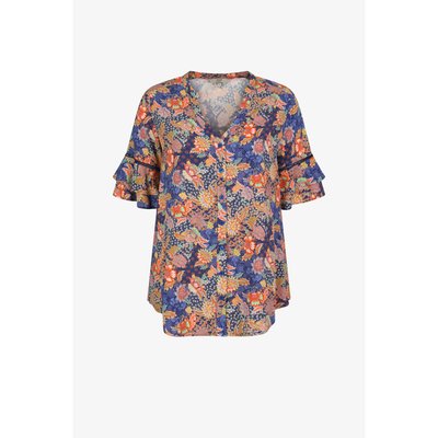 Chemise imprimée avec manches volantées matière éco-responsable JEAN-MARC PHILIPPE