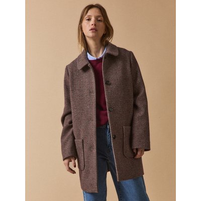 Manteau court lainage carreaux CYRILLUS
