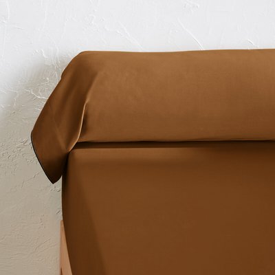 Nackenrollenbezug Victor uni, vorgewaschener Baumwoll-Satin LA REDOUTE INTERIEURS