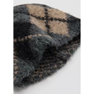 Chapeau à motifs de losanges MANGO