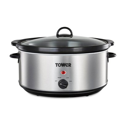 6.5L Stainless Steel Slow Cooker - T16040 TOWER