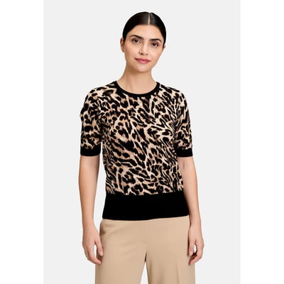 Pull-over en fine maille à imprimé animalier BETTY BARCLAY