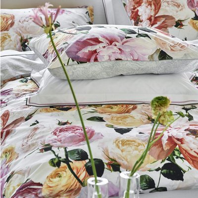 Taie d'oreiller imprimée en percale de coton, TOURANGELLE PEONY DESIGNERS GUILD