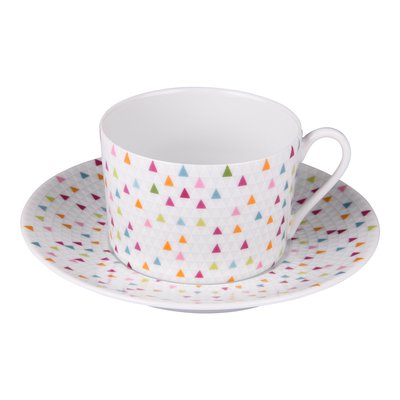 Tasse à thé et sa sous-tasse   22 cl (lot de 6)-MANAOS TABLE PASSION