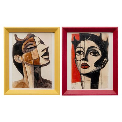 Tableau Frame portraits modernisme set de 2 KARE DESIGN