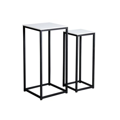 Sellettes carrées en bois et métal (Lot de 2) AUBRY GASPARD