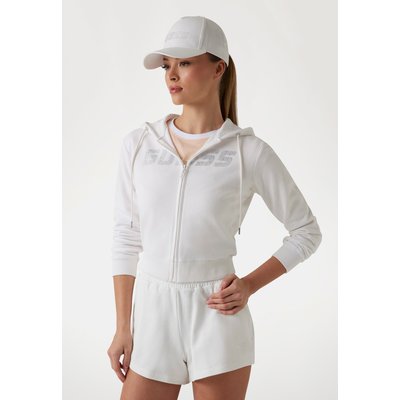 Sweat-Shirt À Capuche Logo Strass GUESS