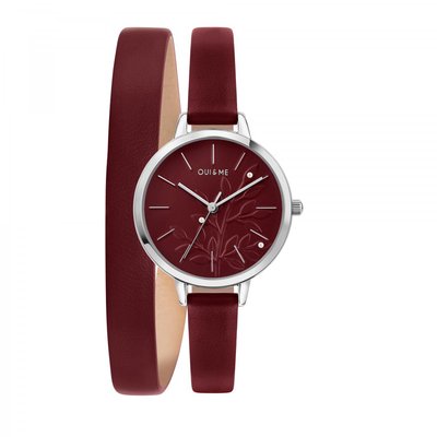 Montre Analogique En Acier Fleurette OUI & ME