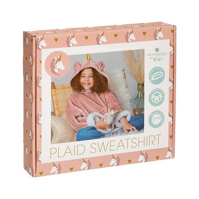 plaid sweatshirtshirtshirt capuche LICORNE ATMOSPHERA