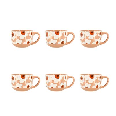 Lot de 6 jumbos en grès 45cl, MARGUERITE NOVASTYL