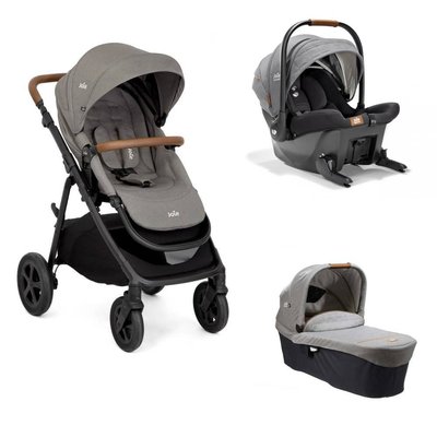 Poussette trio Alore Pebble + siège auto Sprint Carbon + nacelle Ramble XL Carbon JOIE