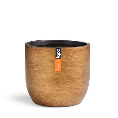Joli pot rétro forme eggpot doré en matières synthétiques H 8 x D 9 cm Doré ARTIFICIELLES