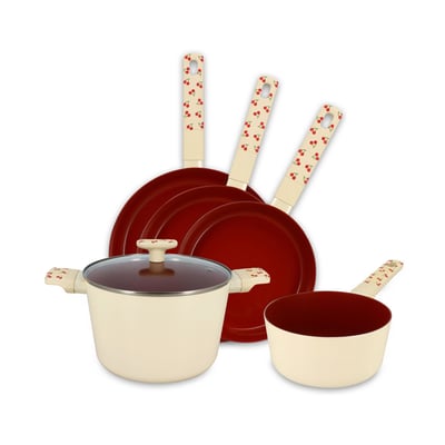 Batterie de cuisine 5 pièces en aluminium, CERISE MENASTYL
