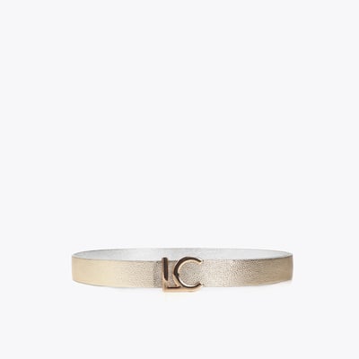 Ceinture réversible à logo métallique LOLA CASADEMUNT