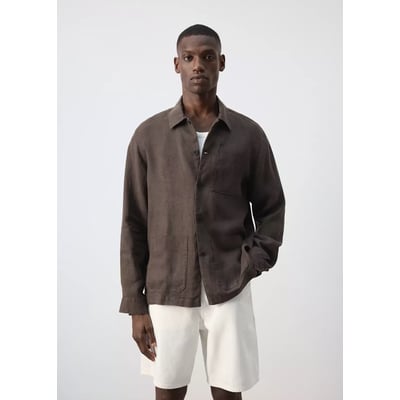 Chemise regular fit 100 % lin avec poches MANGO MAN